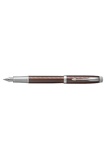 Parker IM Premium Metal Brown Chrome Trim Fountain Pen