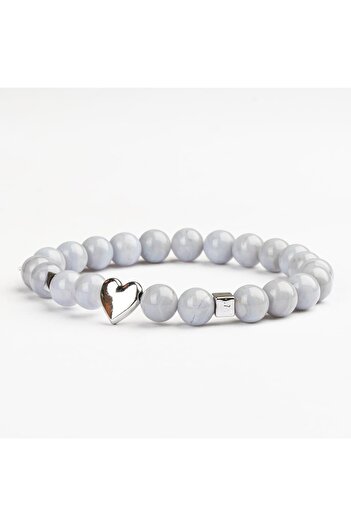 Mitr Chalcedony Natural Stone Bracelet (8 mm) – Journey of Expression