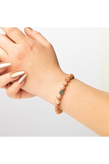 Mitr Sunstone Natural Stone Bracelet (8 mm) – Dawn Haze
