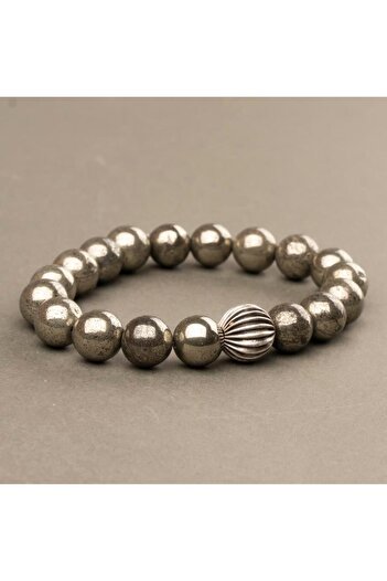 Mitr Pyrite Natural Stone Bracelet (10 mm) – Fearless Heart