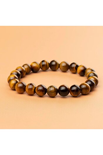 Mitr Tiger's Eye Natural Stone Bracelet (8 mm) – Radiance of the Soul