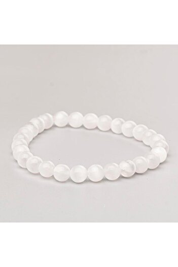 Mitr Selenite Natural Stone Bracelet (6 mm) – Purified Spirit