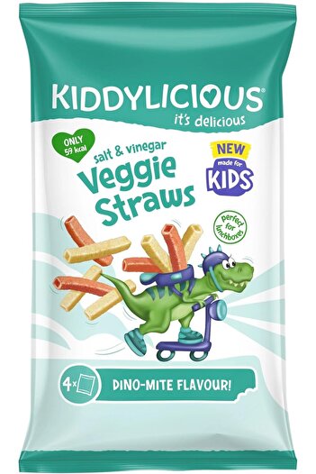 Kiddylicious Salt & Vinegar Veggie Straws | Delicious Finger Food Kids Snack | Gluten Free | Suitabl