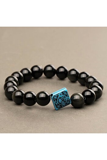 Mitr Obsidian Natural Stone Bracelet (10 mm) – Dark Talisman