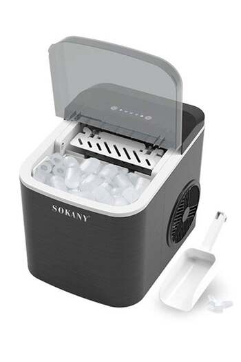 Generic Ice Maker Machine SK-03038, 1.3L, 12kg/24h, 9 Cubes Ready in 6 Mins, Remote Ice Making, Self Cleanin