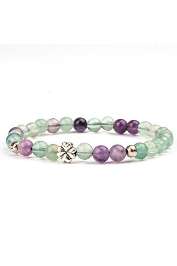Mitr Fluorite Natural Stone Bracelet (6 mm) – Aura Cleansing