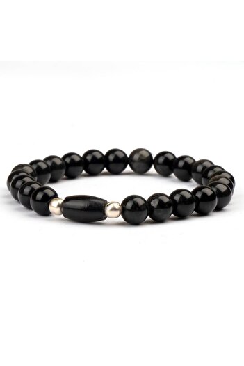 Mitr Obsidian Natural Stone Bracelet (8 mm) – Negative Energy Absorber