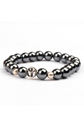 Mitr Hematite Natural Stone Bracelet (8 mm) – Balanced Vibration