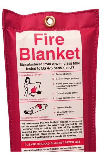 2SA Fire Blanket 1.8mX1.8m Made in UK