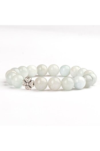 Mitr Aquamarine Natural Stone Bracelet (10 mm) – Expressive Power