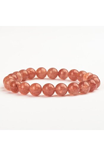 Mitr Strawberry Quartz Natural Stone Bracelet (8 mm) – Emotional Flow
