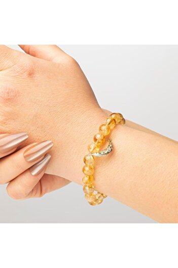 Mitr Citrine Natural Stone Bracelet (10 mm) – Golden Wisdom