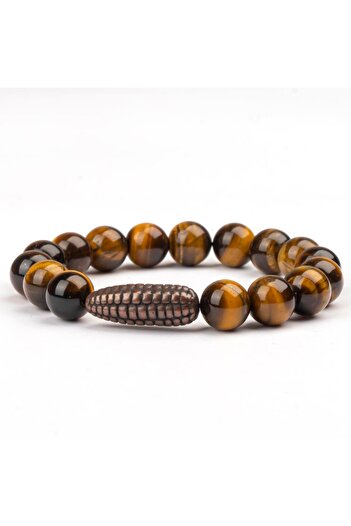 Mitr Tiger's Eye Natural Stone Bracelet (10 mm) – Energy Flow