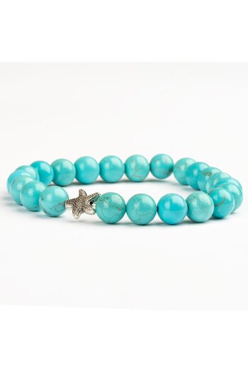 Mitr Turquoise Natural Stone Bracelet (8 mm) – Wave of the Soul
