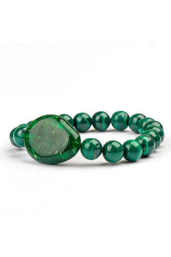 Mitr Malachite Natural Stone Bracelet (8 mm) – Mystic Barrier