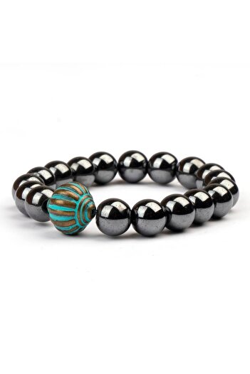 Mitr Hematite Natural Stone Bracelet (10 mm) – Protective Frequency