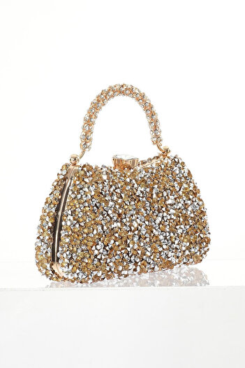 EXPLOSION Glitter Stone Detailed Evening Bag