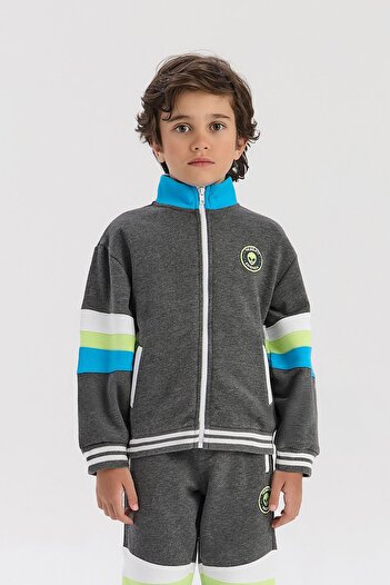 Nebbati Bg Store Boy's Anthracite Tracksuit Top