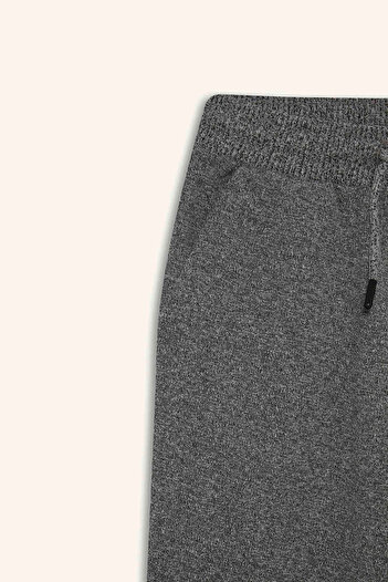 DeFacto F0137 Anthracite Boys' Jogger Sweatpants with Elastic Waist