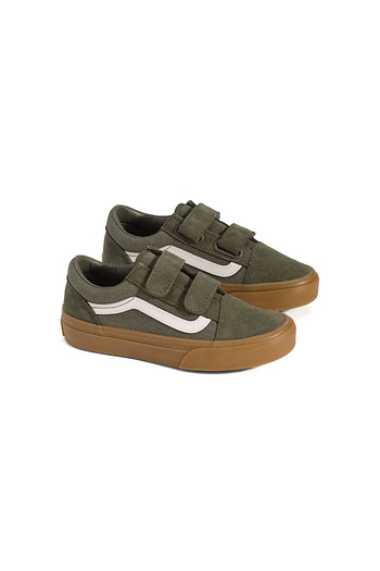 Vans Old Skool V Children's Baby Velcro Casual Shoes Walking Shoes Sneaker Colorful