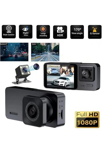 OEM Triple Car Camera, TSS-W10-W, Full HD, 2" LCD Screen, Wi-Fi Connection, G Sensor, Night Vision