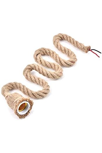 Jiffy 1Pc Hemp Rope Pendant Light Ceiling Lamp Loft Chandelier Industrial Home Decor Single Head