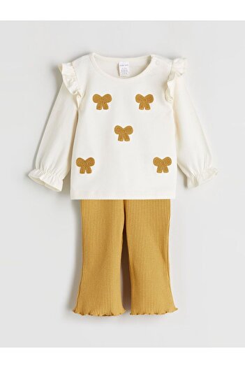 LC Waikiki Crew Neck Baby Girl T-Shirt and Leggings 2 Pack