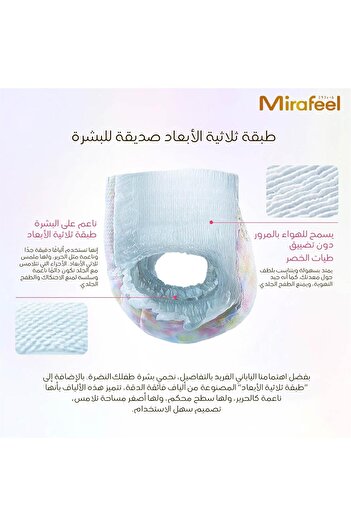 Mirafeel Japanese Baby Diapers (Clute Style) (2*1) Economy Box Size 2 (4-8kg), 144 Pieces