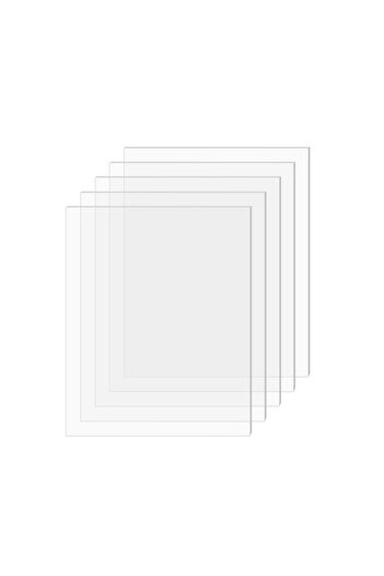 SimbaLux Clear Acrylic Plexiglass Sheet 8x10 Inch, 0.08 Inch (2mm) Thick, Set of 5 by