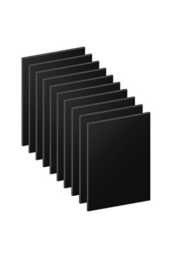 DRERIO 10 Pieces of Black Acrylic Sheets Square -