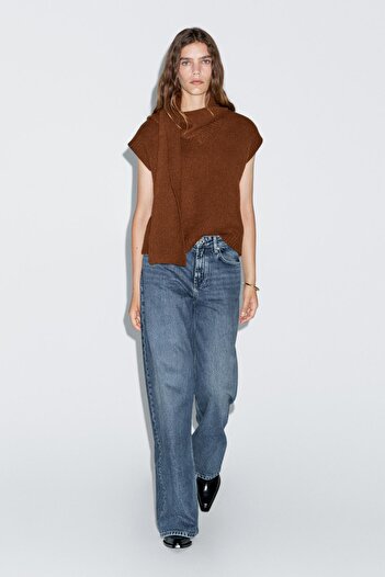 Massimo Dutti Yüksek bel barrel fit jean