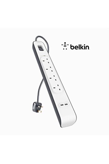 Belkin Surge Protector with 4 Triple Outlets and 2 USB Ports