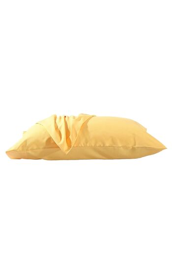 VODDİ Yellow Color |   2 Pillowcases with Covers |   Overlock Dikim |   90% Cotton