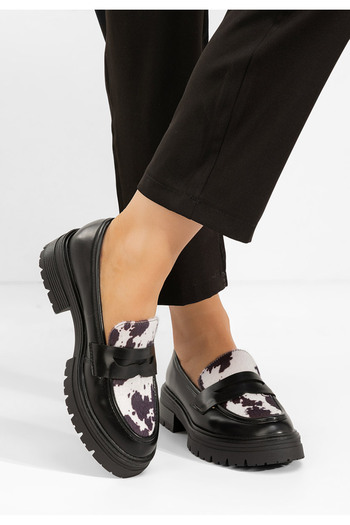 B T Shoes Čierne mokasíny dámske Orsina