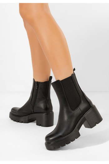 B T Shoes Černé dámské chelsea boty Zirena