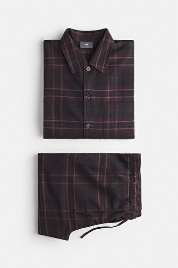 H&M Gömlek ve Altlı Flanel Pijama Takımı