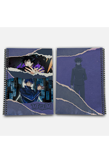 Define Moyas Jujutsu Kaisen Fushiguro Megumi Checkered A4 School Notebook 72 Sheets Model 2