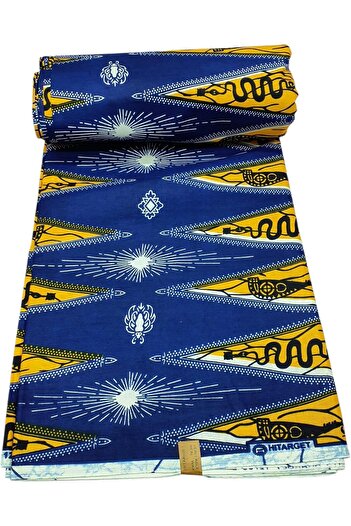 Generic Hitarget Wax African Fabric 6 Yard Printed Wax Cloth African Ankara Fabric For Party Dress