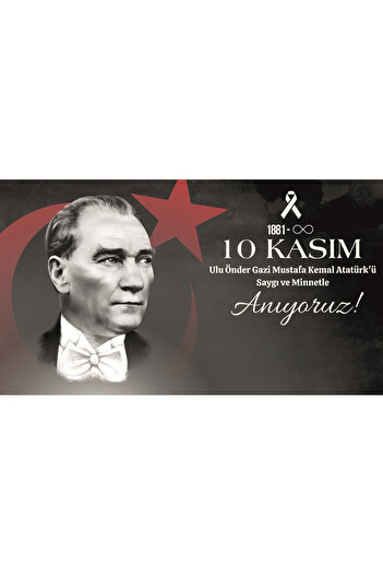 PROMISEBACKDROP2 10 Kasım Atatürk'ü Anma Günü Okul Etkinlik Kumaş Pano 150x200 Cm