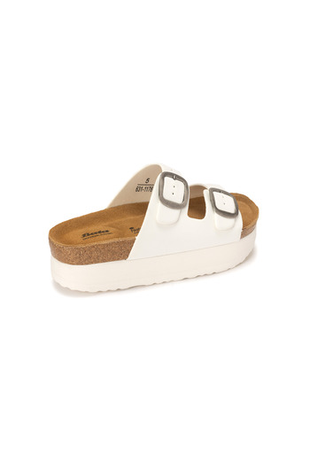 BATA Strap Platform Sandals with Buckle Accent
