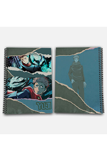 Define Moyas Jujutsu Kaisen Itadori Yuji Unlined A4 School Notebook 72 Sheets Model 2