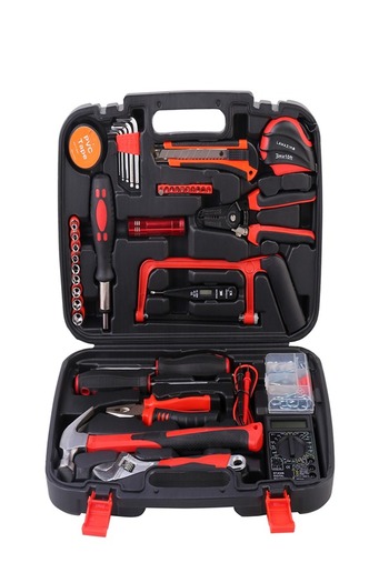 Lawazim Tool Set 79 Piece - Heavy Duty Repair Kit with Multimeter Wire Stripper and Hand Tools