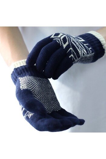Flippy Men's Gloves, Flippy, Snowflake Design, Touchscreen Function, Knitted Acrylic