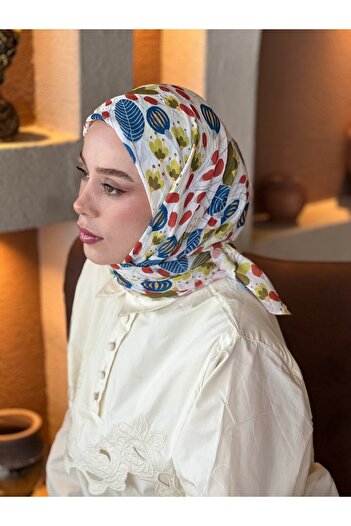 Modakaşmir Flowers Pattern Bamboo Scarf