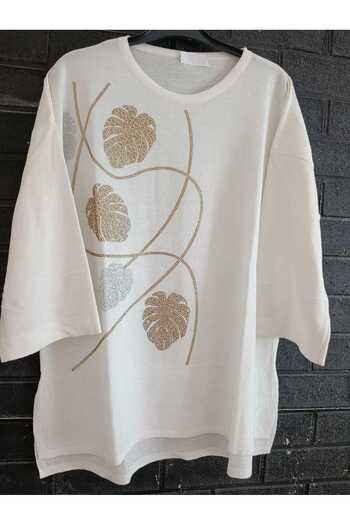 anne moda ankara 1st quality knitwear, glittering, three quarter sleeves, comfortable fit, cotton sweater
