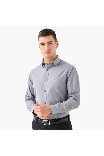 FAV Regular Fit Collared Shirt with Long Sleeves