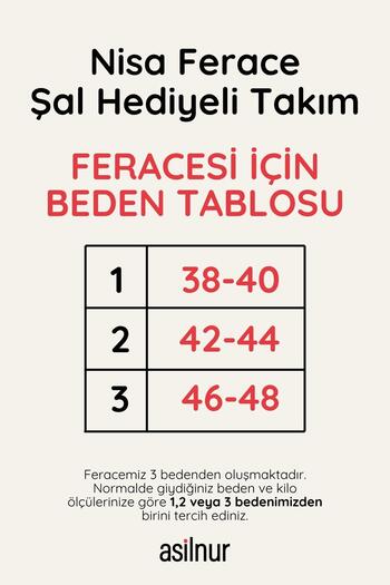 ASİLNUR Nisa Ferace Shawl Gift Set Mink