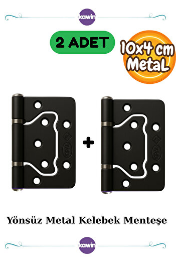 Kawin 2 Pieces Durable 10 cm Door Hinge – Black Metal Non-Directional Butterfly Hinge Door Hinge
