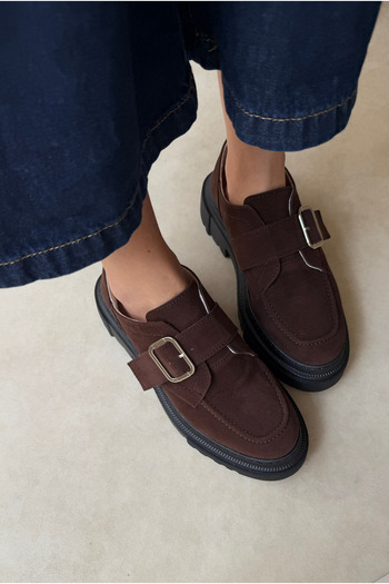 Mupa Shoes Women's Loafer Shoes Aci Brown Suede