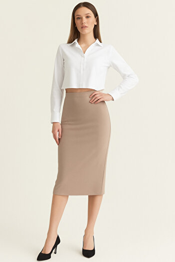CNG MODA Modal Fabric Slit Pencil Skirt